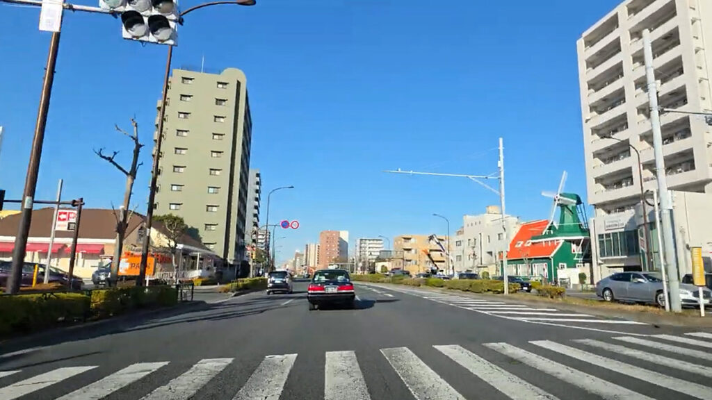 alt：走行ルート起点（ロイヤルホスト南葛西店付近／都道318号・環七通り）