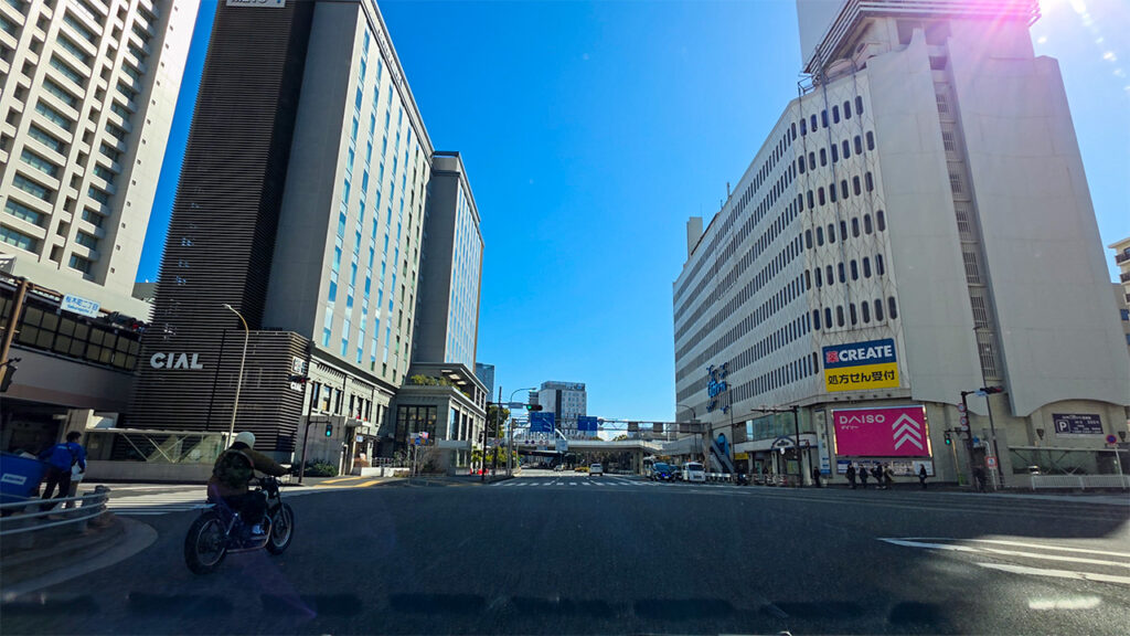 桜木町二丁目交差点付近(国道16号)走行ルート起点