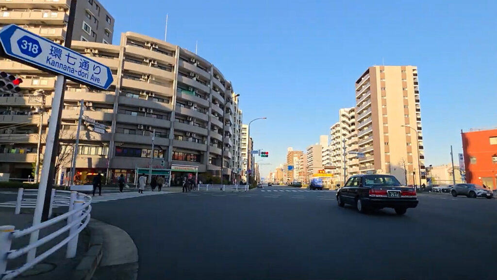 alt：葛西南高東交差点（都道318号・環七通り→左折）