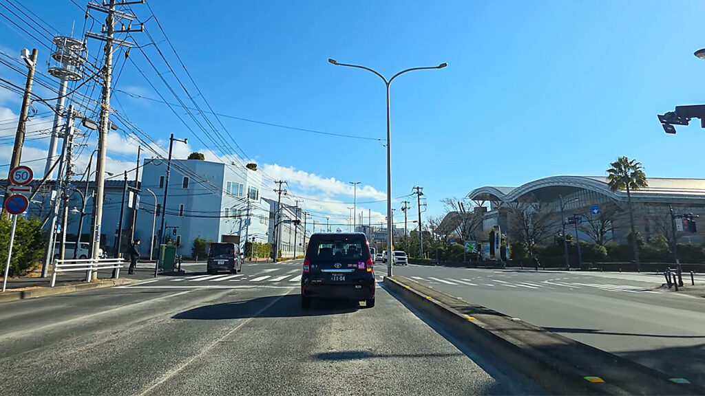 東京ディズニーランドホテル 駐車場入口へ向かう周辺道路