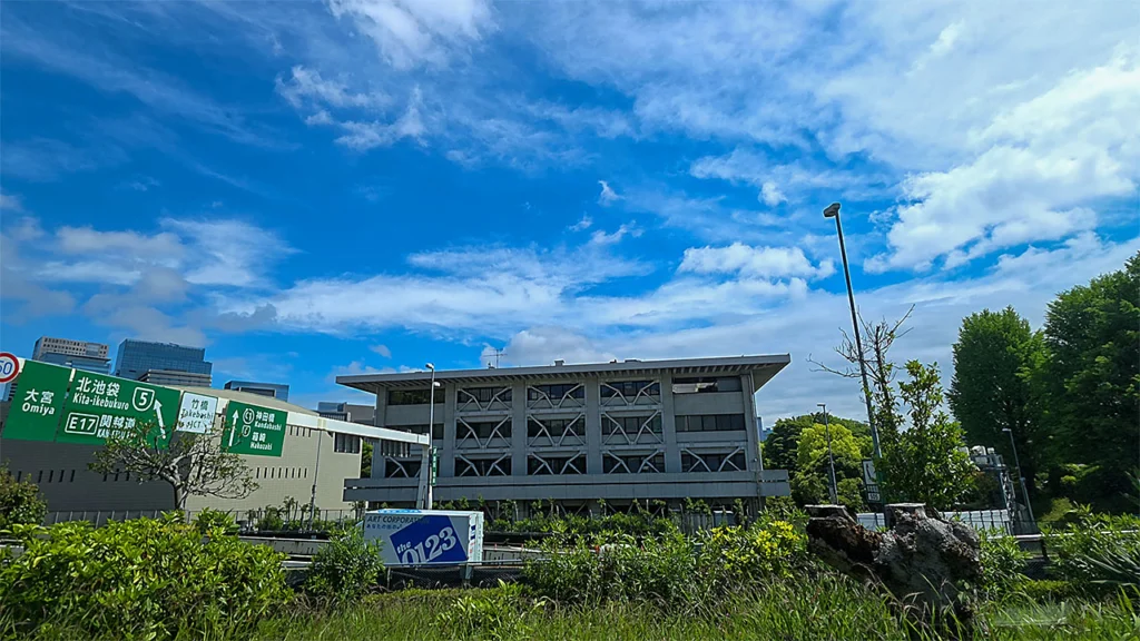 北の丸第一駐車場の駐車位置付近の様子