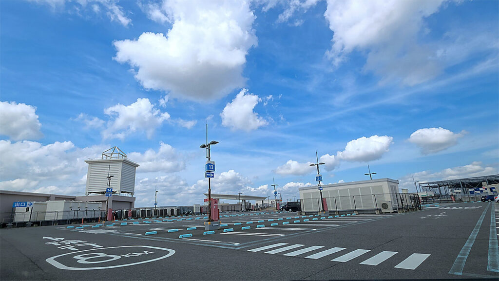 アリオ柏駐車場入口利用時の駐車位置付近