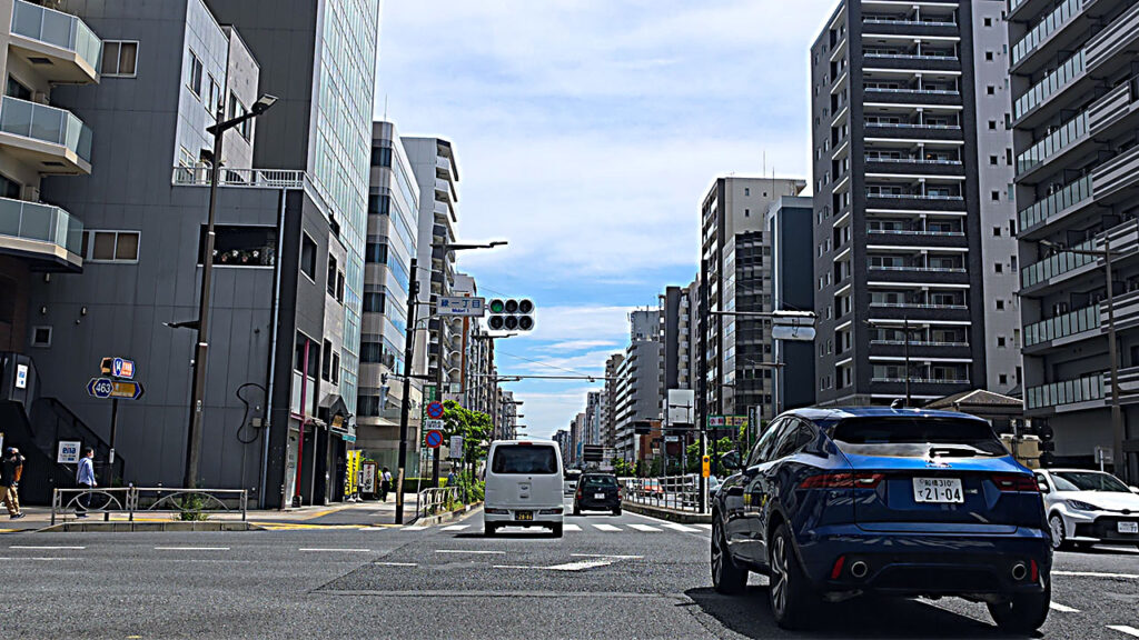 緑一丁目交差点付近からテルミナ3方面へ向かう国道14号京葉道路